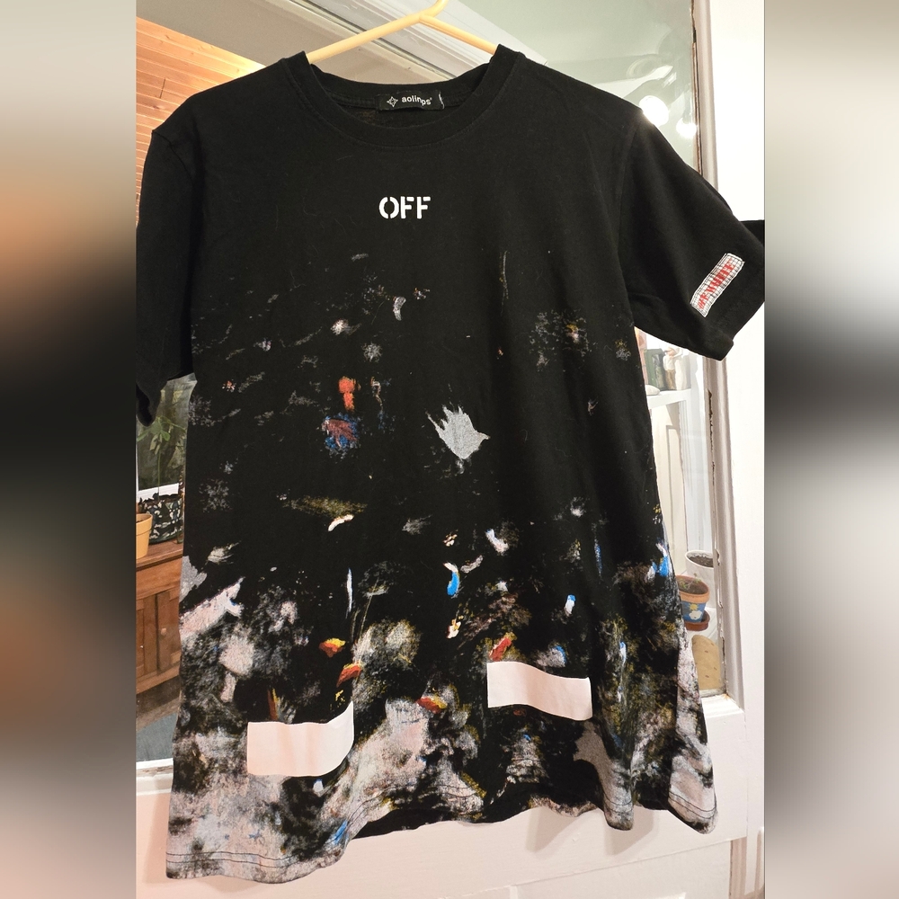 Off-White Black and Multicolour Seeing Things Tee, Beautiful Condition